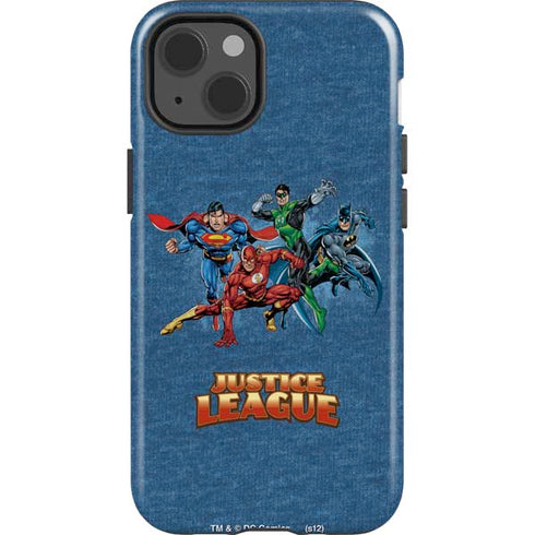 Justice League Action Pose Charcaters iPhone 15 Impact Case